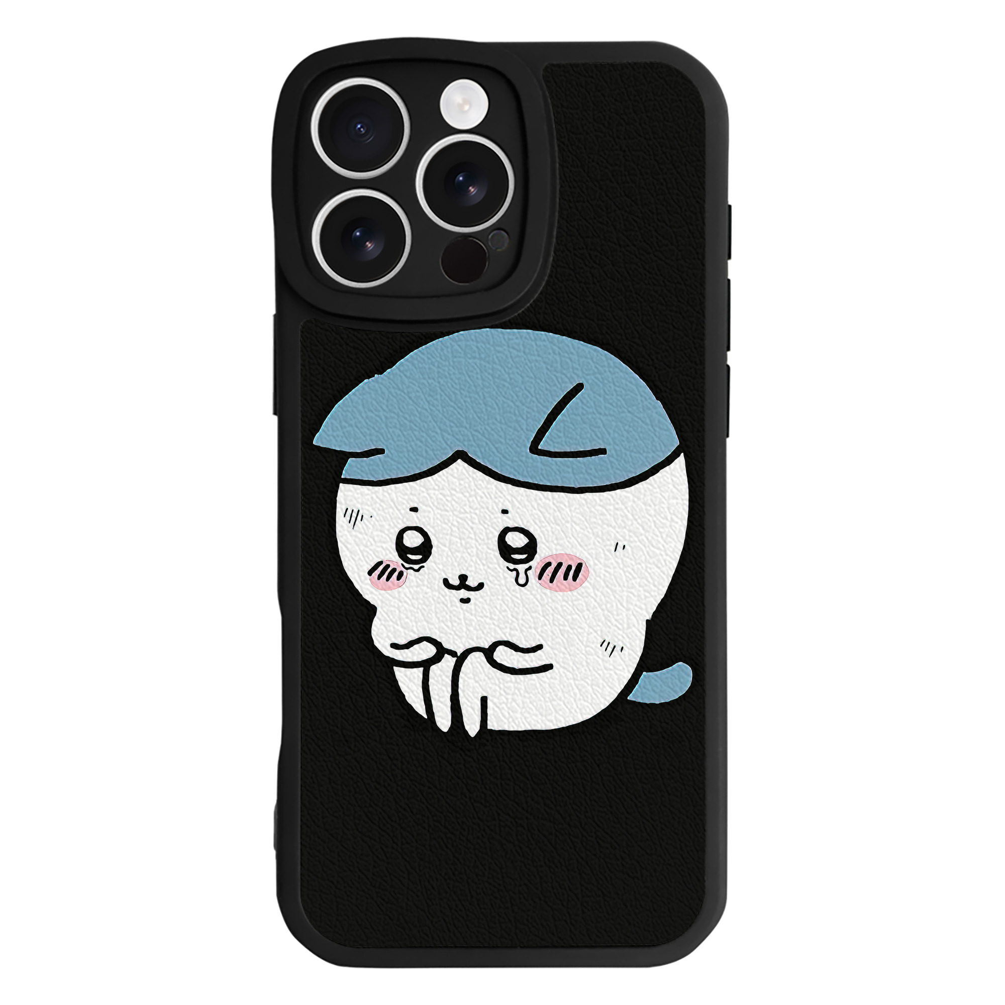 （画像用） ちいかわ ハチワレ Chii-kawa hachiware 【iPhone 16シリーズ対応】シリコンスマホケース（レザー調） 材質：シリコン